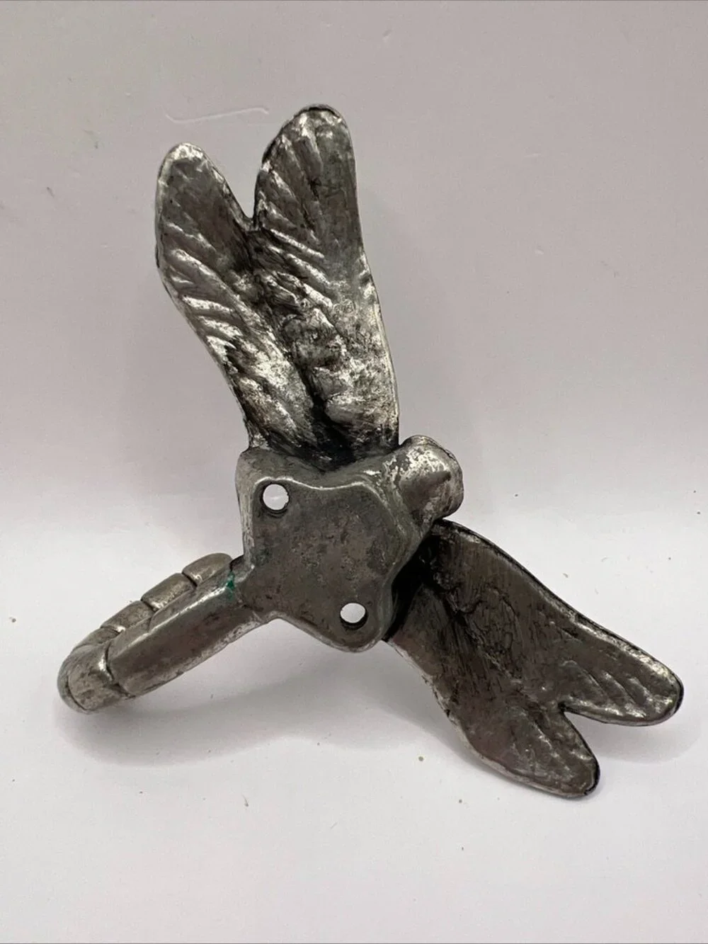Vintage Dragonfly Wall Hook Silver Pewter | Key Coat Hat Hook 4”